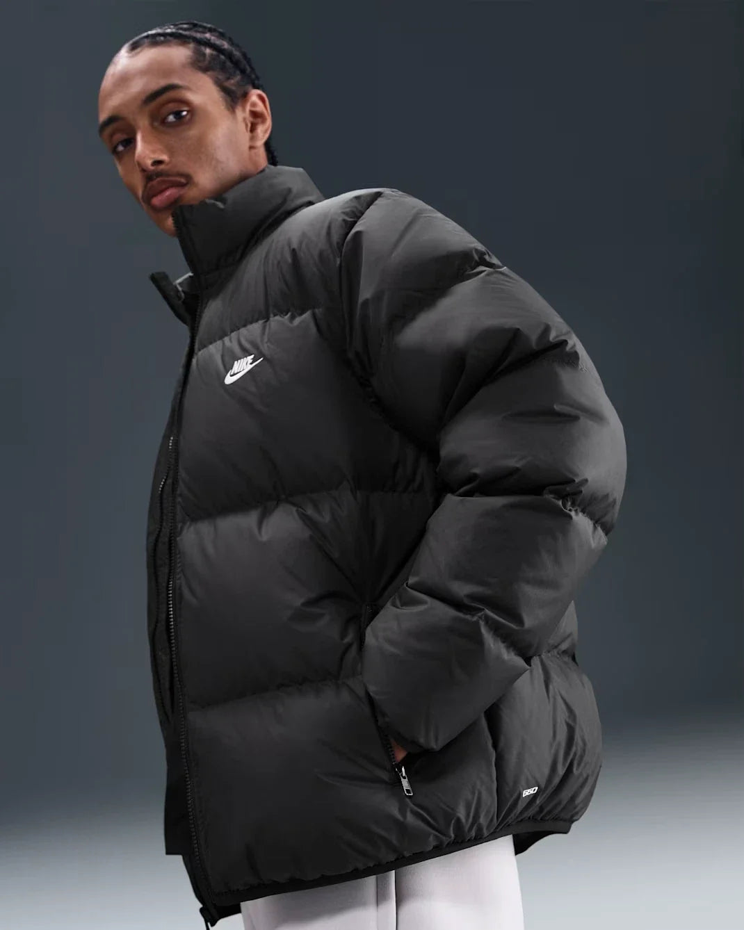Nike Sportswear Club Puffer Jacket Men's Black Therma-FIT Long Sleeve JZZ1292