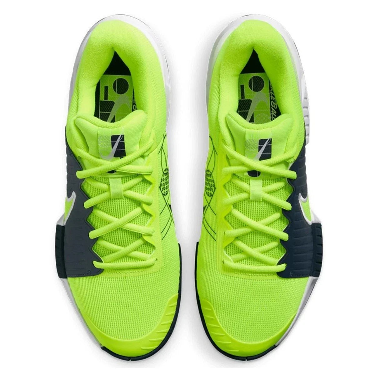 Men's Nike Zoom Challenge FQ4154-700 Volt Green Navy Pickleball Shoes RHS7417