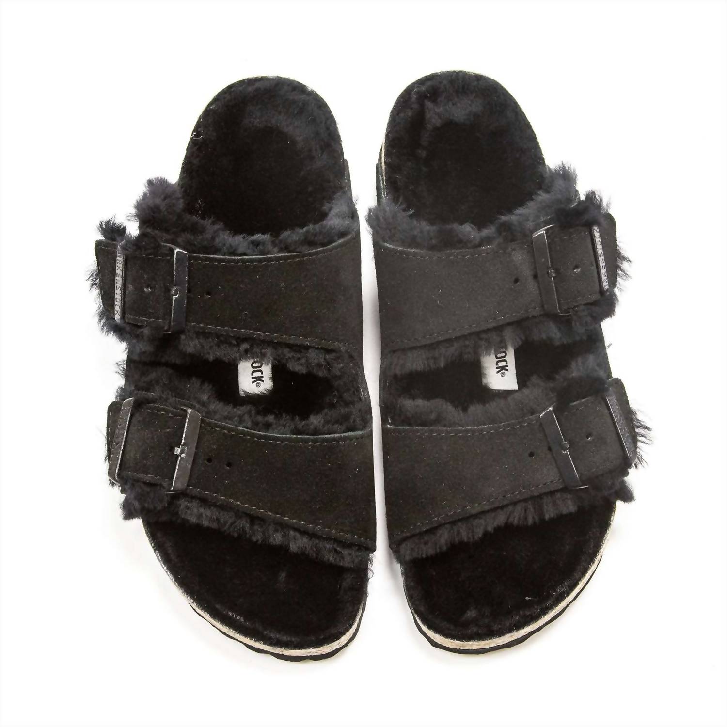 Women's Arizona Shearling Sandals In Black