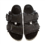 Women's Arizona Shearling Sandals In Black