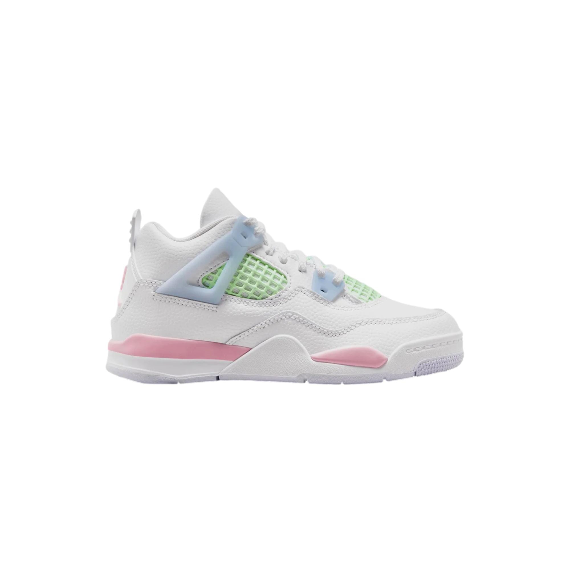 Nike Jordan 4 Retro White / Medium Soft Pink - Half Blue  IB7069-100 Pre-School