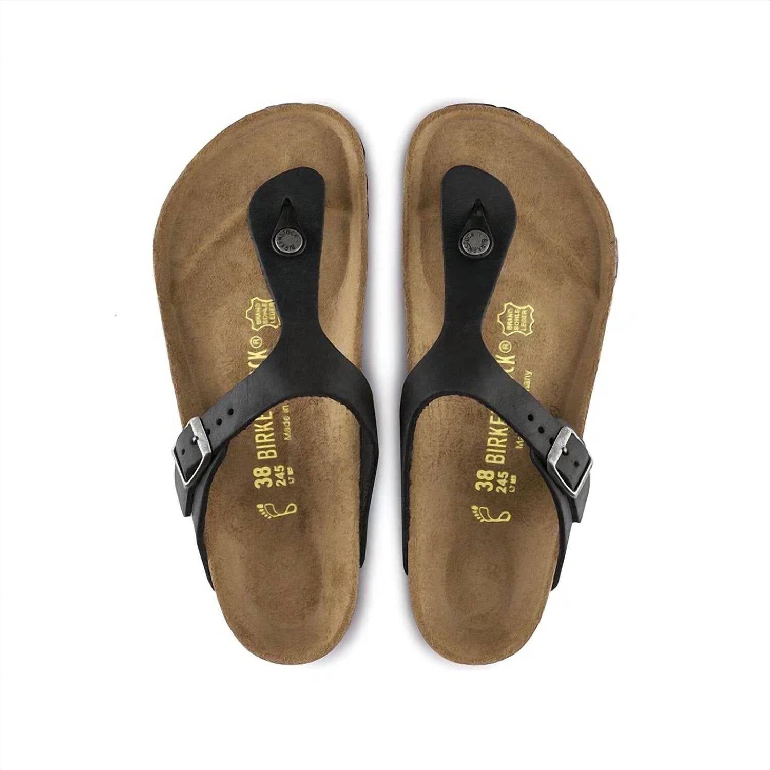 Women's Gizeh Sandal In Black Oiled