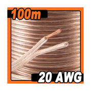 25m 50m 100m Ugly 20AWG Speaker Cable OFC 28 Strands Figure 8 Home Theatre Hi-Fi