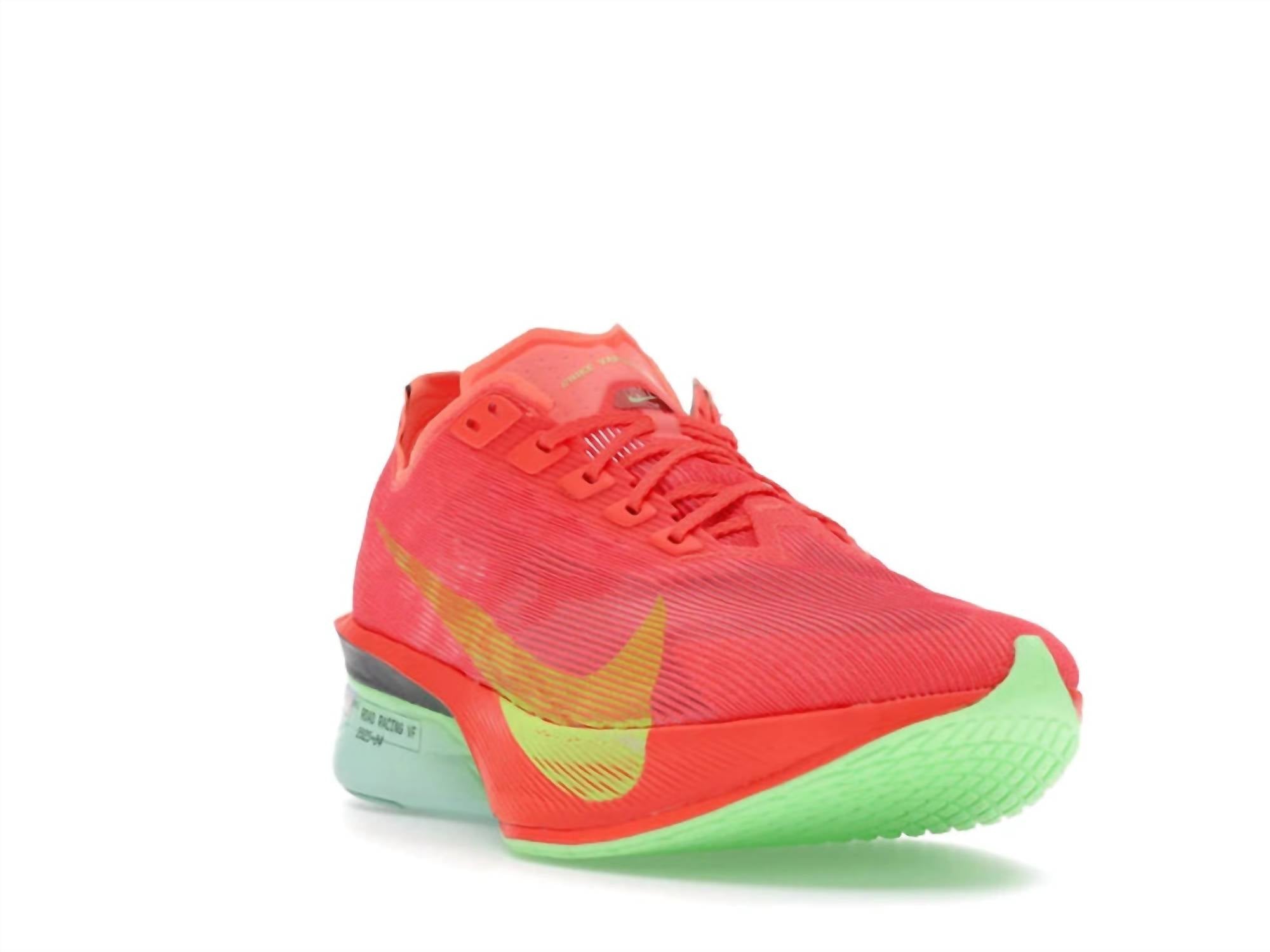 Men's Zoomx Vaporfly Next Shoe In Bright Crimson/lime Blast-Mint Foam