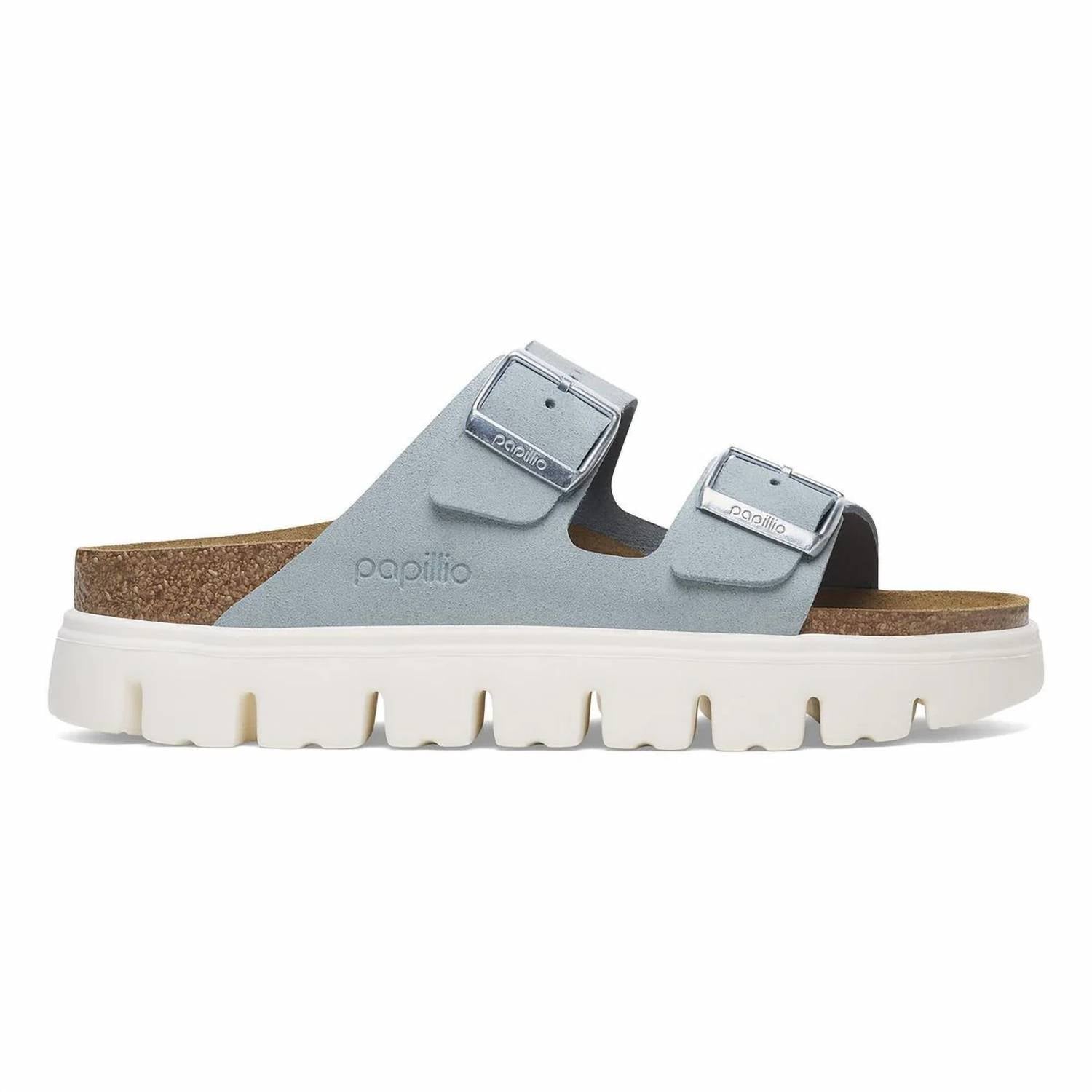 Women's Arizona Chunky Suede Leather Sandals In Baby Blue