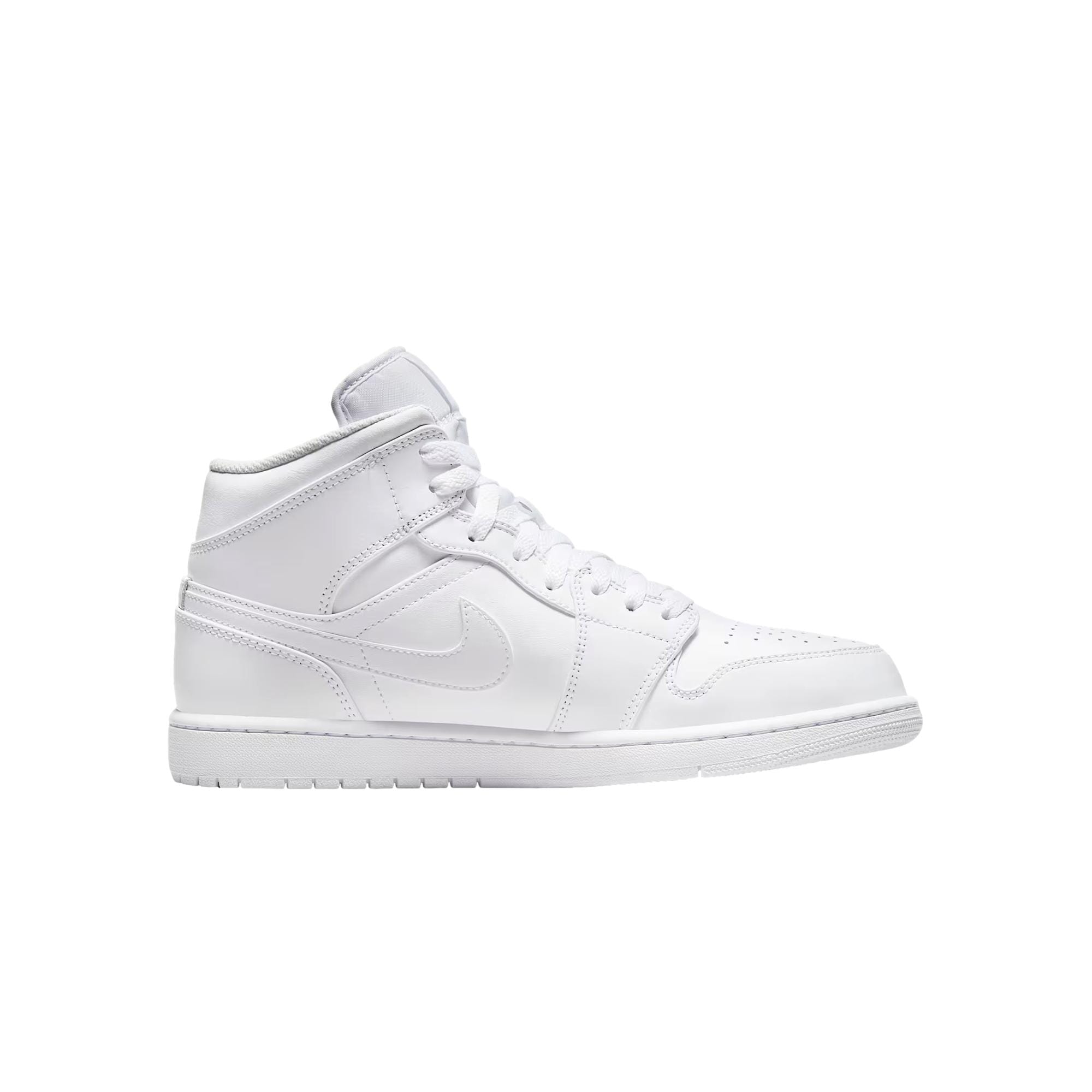 Men's Nike Air Jordan 1 Mid White / White - White 554724-136