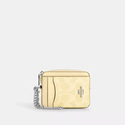 Coach Outlet Zip Card Case In Signature Canvas