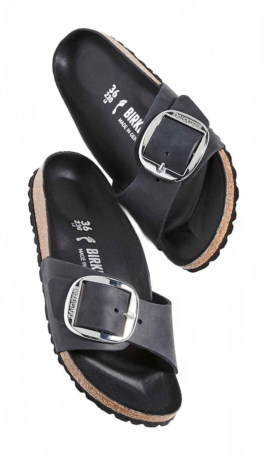 Women's Madrid Big Buckle Sandal In Black
