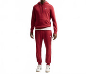 Men's Club Fleece Pull Over Hoodie In Crimson/white