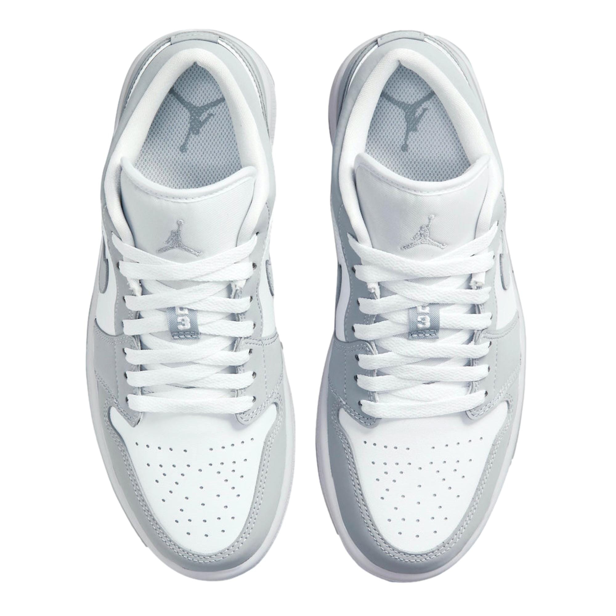 Women's Nike Air Jordan 1 Low White/Wolf Grey-Aluminum DC0774-105