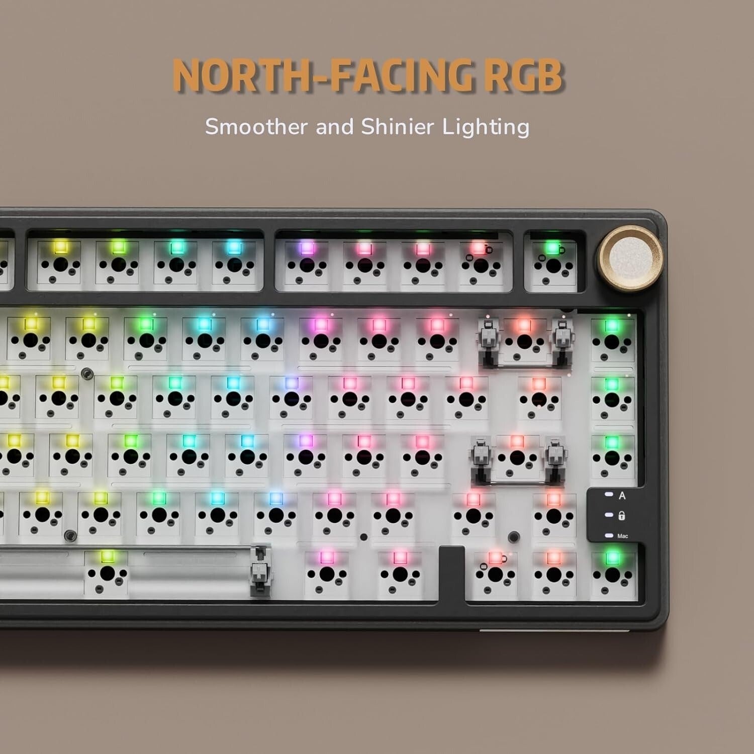 Royal Kludge R75 Wired RGB Hot Swap Mechanical Keyboard (Phantom with Brown Switch)