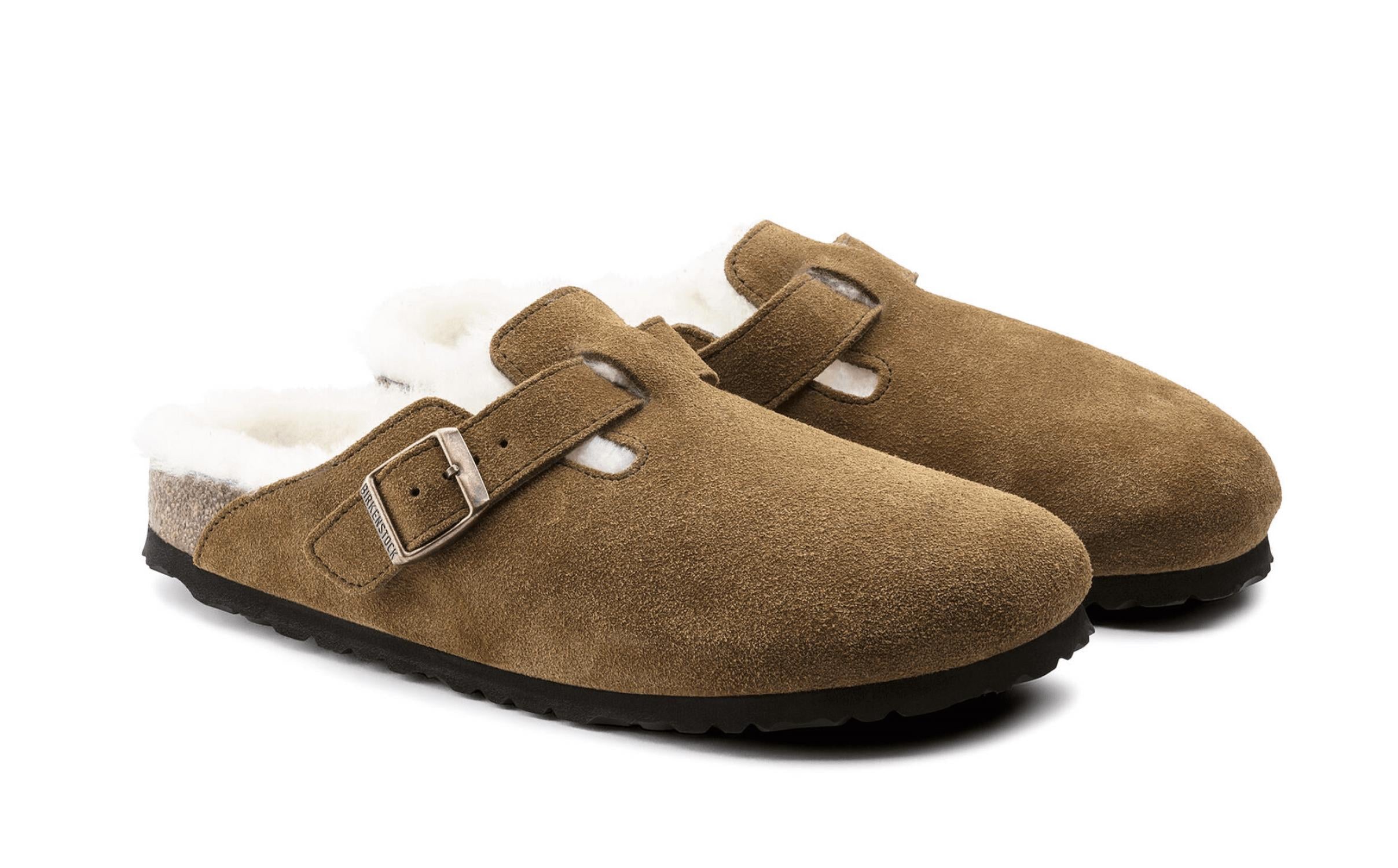 Unisex Boston Fur Shearling Clog In Mink