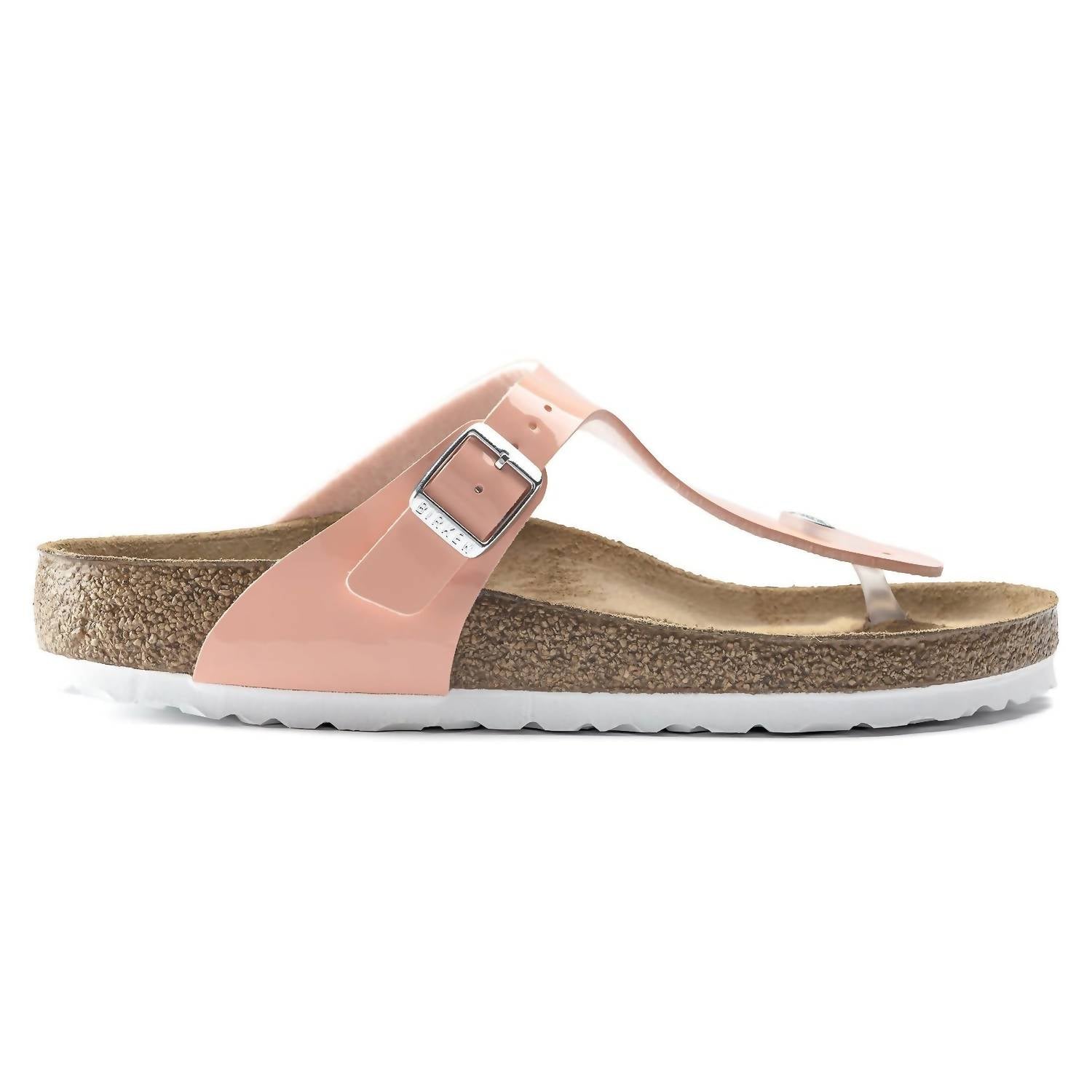 Women's Gizeh Patent Sandals In Peach