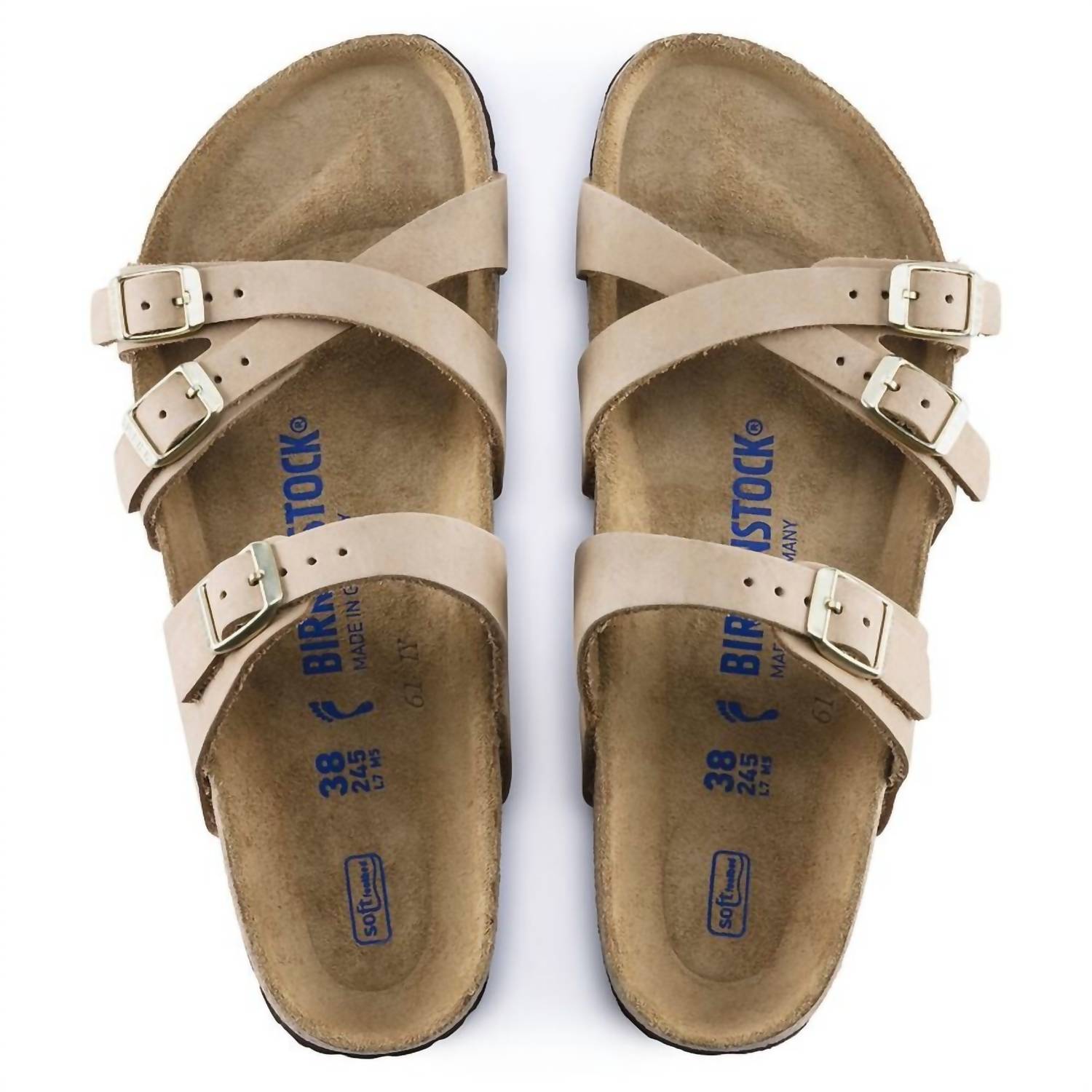 Women's Franca Soft Footbed Leather Sandal In Sandcastle