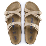 Women's Franca Soft Footbed Leather Sandal In Sandcastle