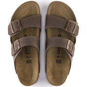 Women's Birkenstock Arizona 0151181 Sandals Unisex Mocha Birko-Flor Nubuck Slip On Slide