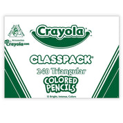 240pc Crayola Kids/Childrens Creative Triangular Pencil Classpack 36m+
