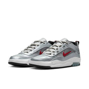 Men's Air Max Ishod Premium Sneakers In Metallic Silver, Varsity Red