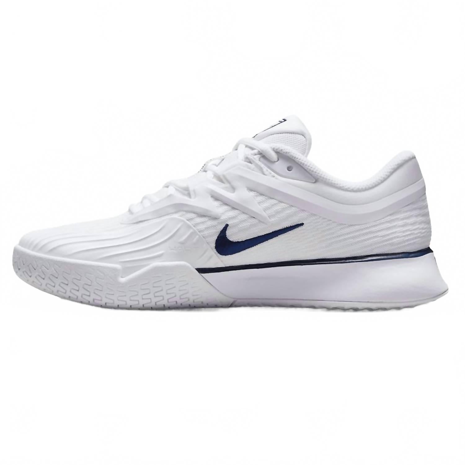 Women's Zoom Vapor Pro 3 Premium Hard Court Tennis Shoes In White/midnight Navy