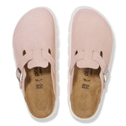 Women's Boston Chunky Suede Clogs In Light Rose