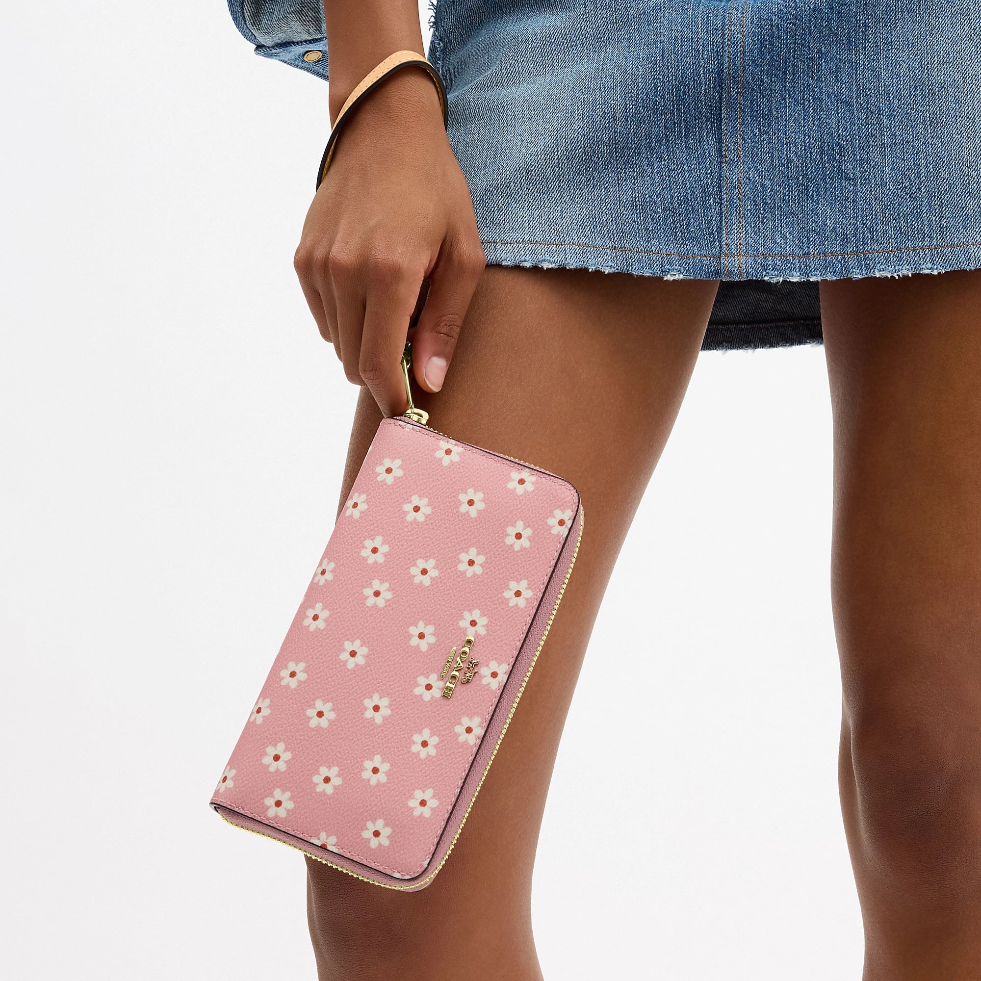 Coach Outlet Long Zip Around Wallet With Floral Print