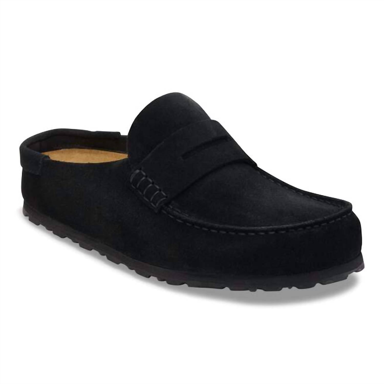 Unisex Naples Wrapped Suede Leather Clogs In Black