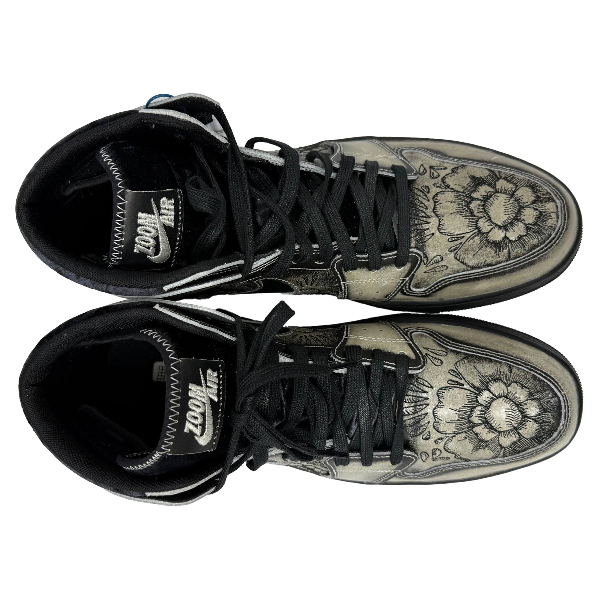 Nike Jordan 1 High Zoom Air CMFT 2 Día De Muertos Sneakers in Grey Leather