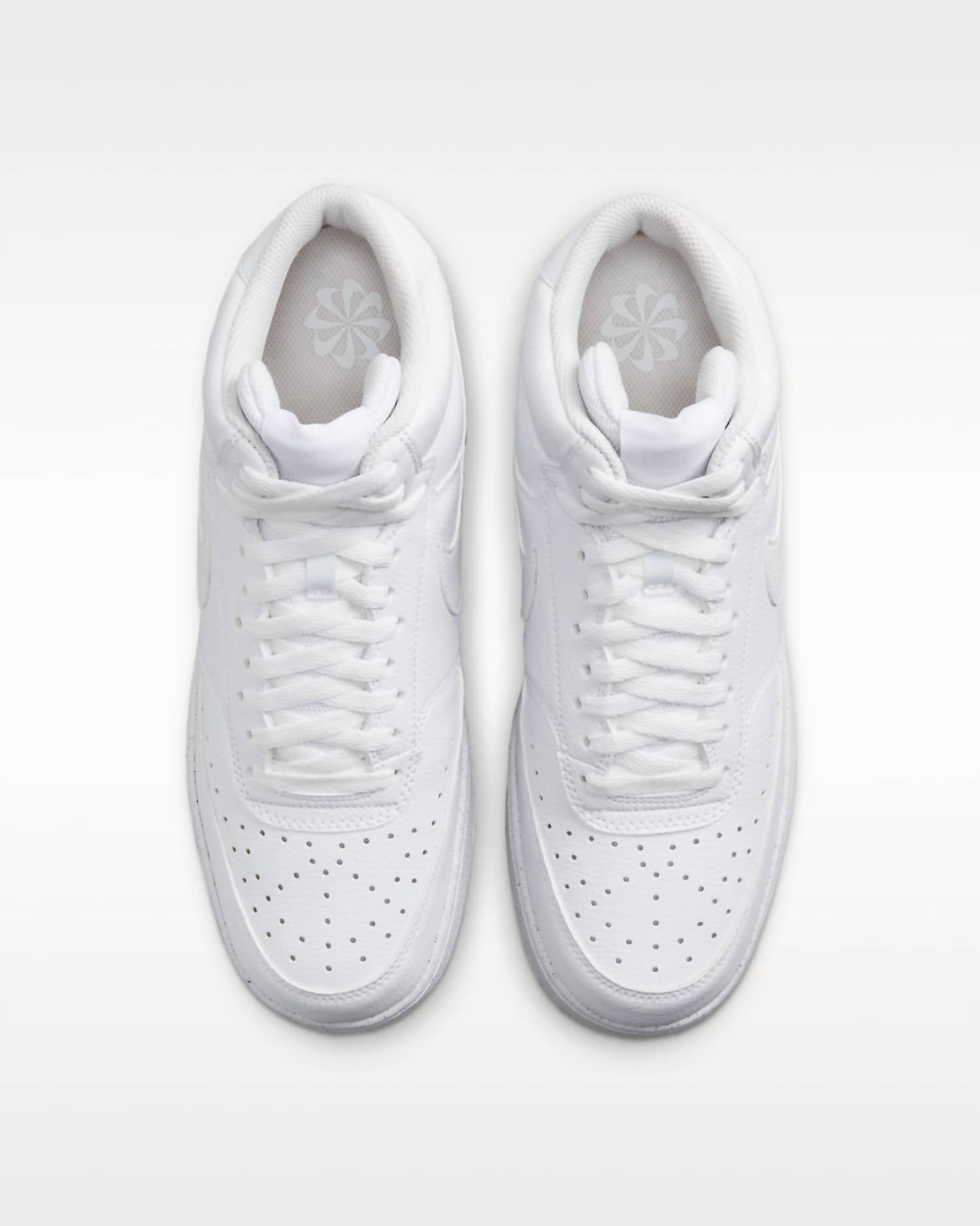 Men's Court Vision Low Next Nature Shoes In White/white-White