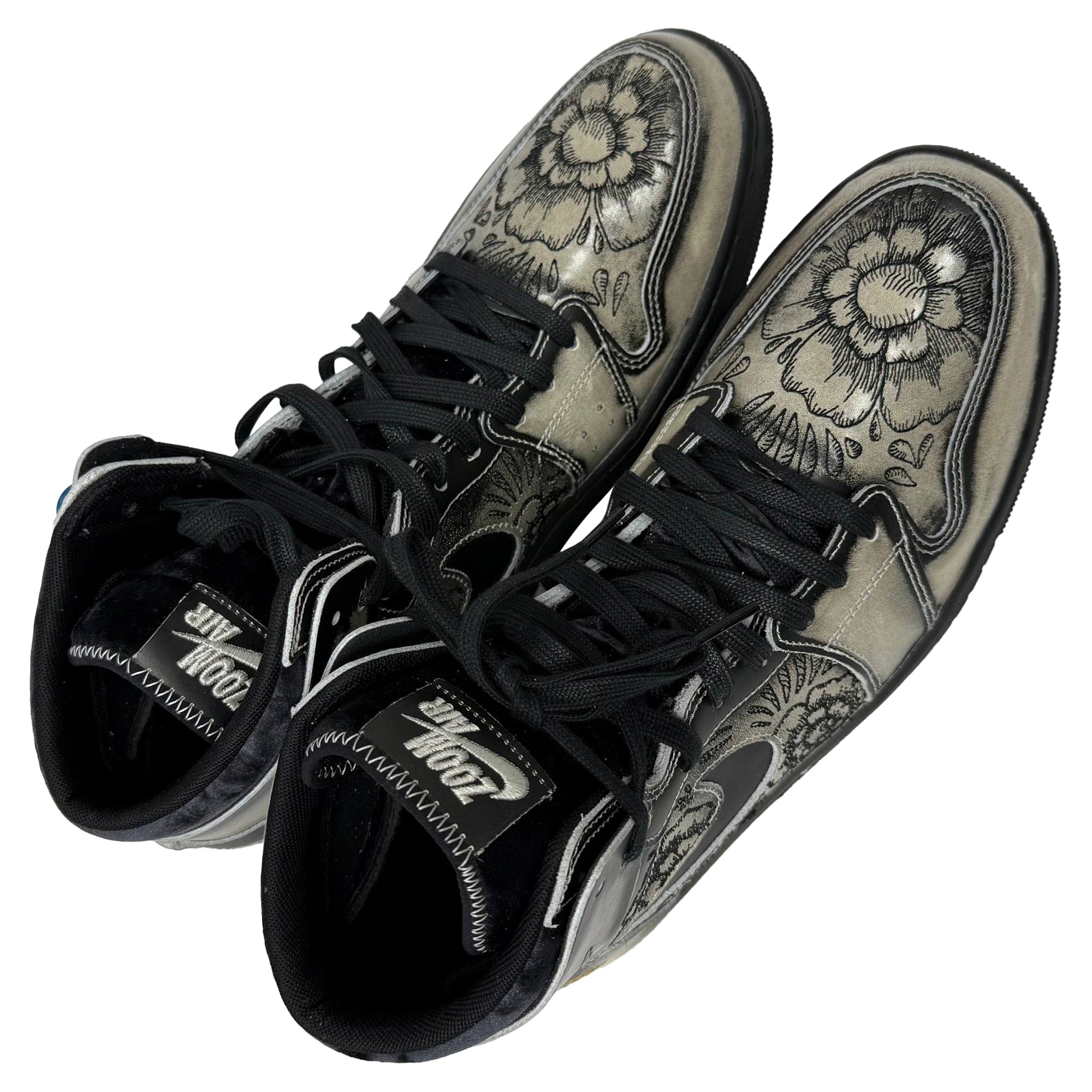 Nike Jordan 1 High Zoom Air CMFT 2 Día De Muertos Sneakers in Grey Leather