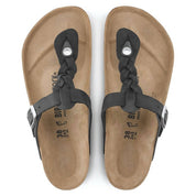 Women's Gizeh Oiled Leather Sandals In Black