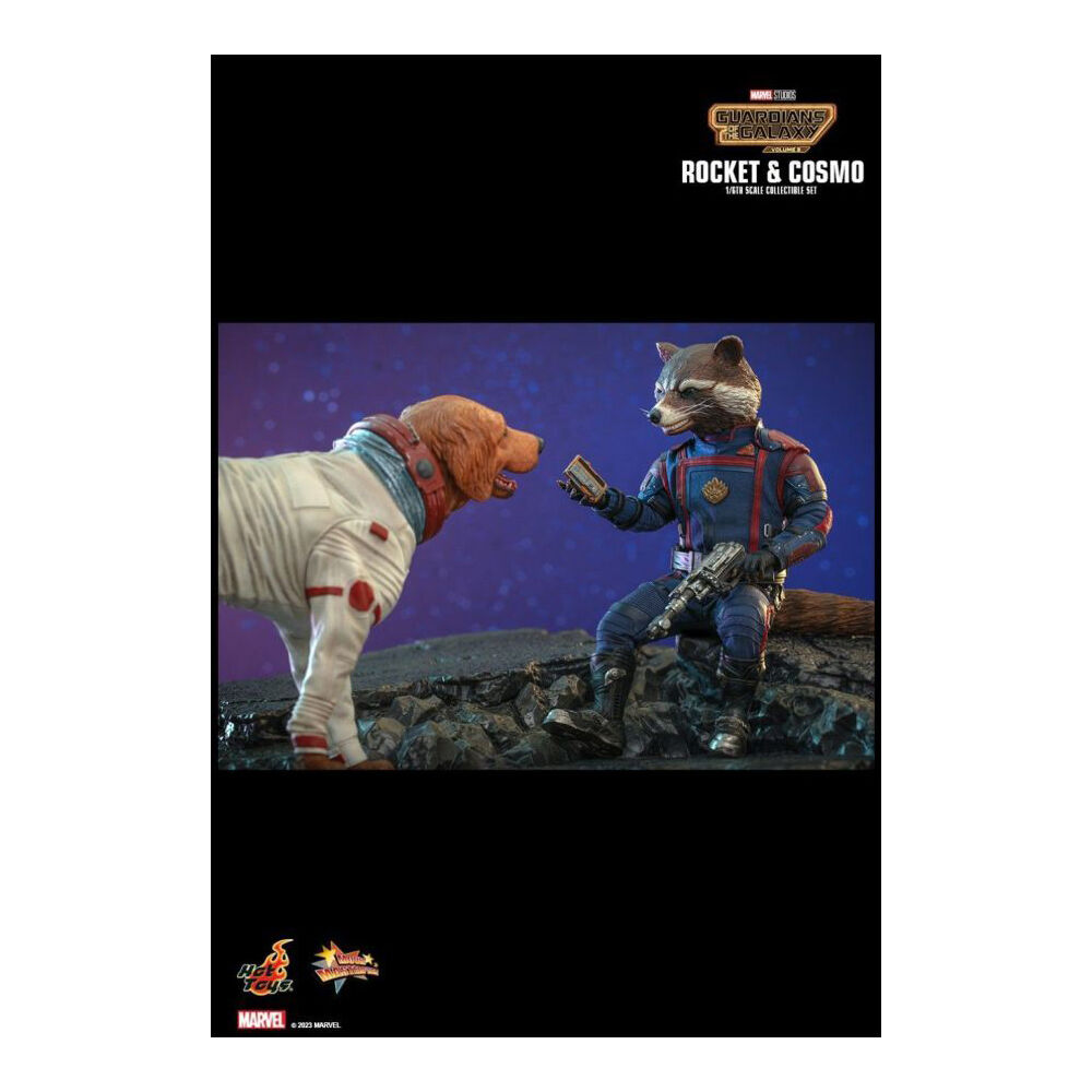 16cm Guardians of the Galaxy Vol 3 Rocket & Cosmo 1:6 Collectable