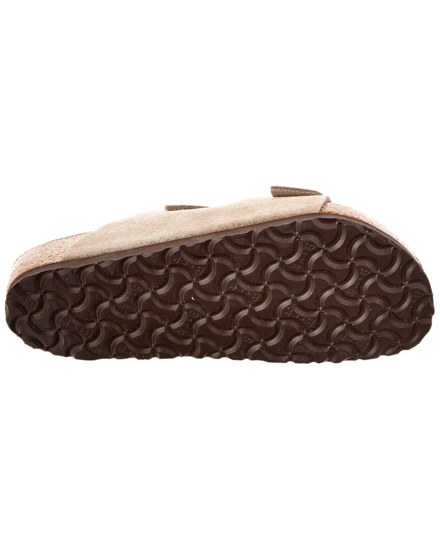Birkenstock Men's Arizona Soft Footbed Suede Leather Sandal, 46