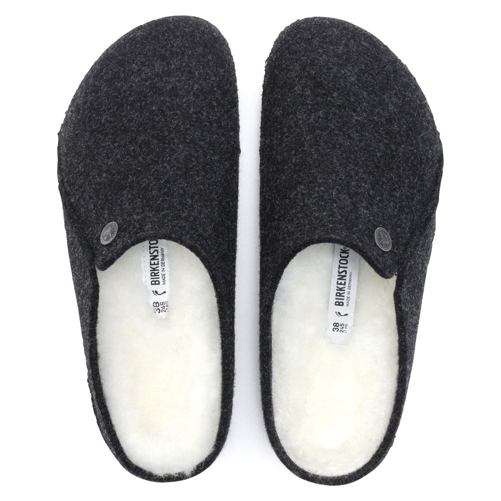 Birkenstock Zermatt 1015084 Clogs Black Shearling Wool Slipper NIN1164