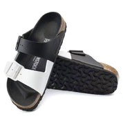 Women's Arizona Split Sandals In Black/ White