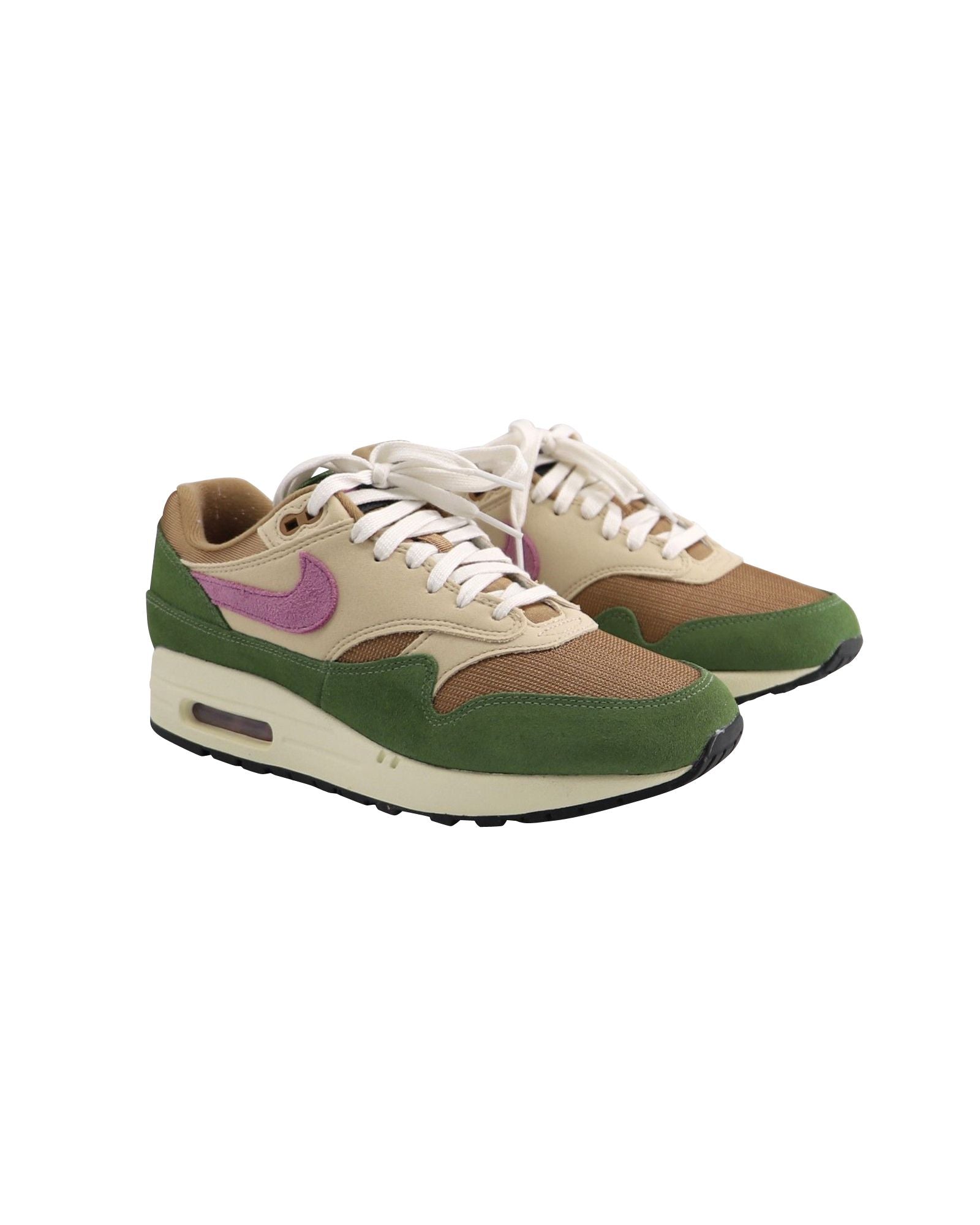 Nike Air Max 1 NH Sneakers in Treeline and Light Bordeaux Suede