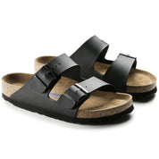 Unisex Arizona Soft Footbed Sandal In Black Birko-Flor