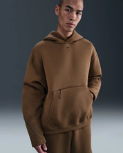 Nike Tech Fleece Hoodie Mens Mosswood Brown Kangaroo Pocket Pullover JAX1059