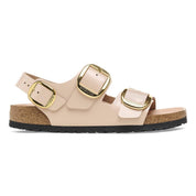 Women's Milano Big Buckle Sandals - Narrow In High-Shine New Beige