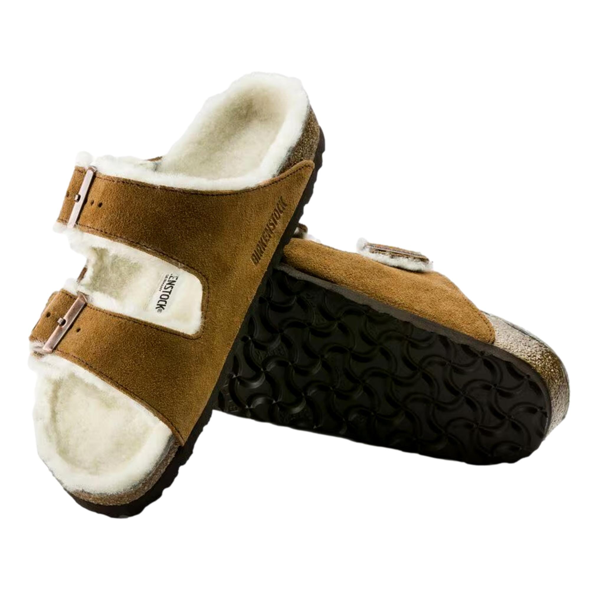 Men's Birkenstock Arizona Shearling Mink Suede 1001135
