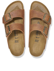 Arizona Brown Leather Open Toe Sandals