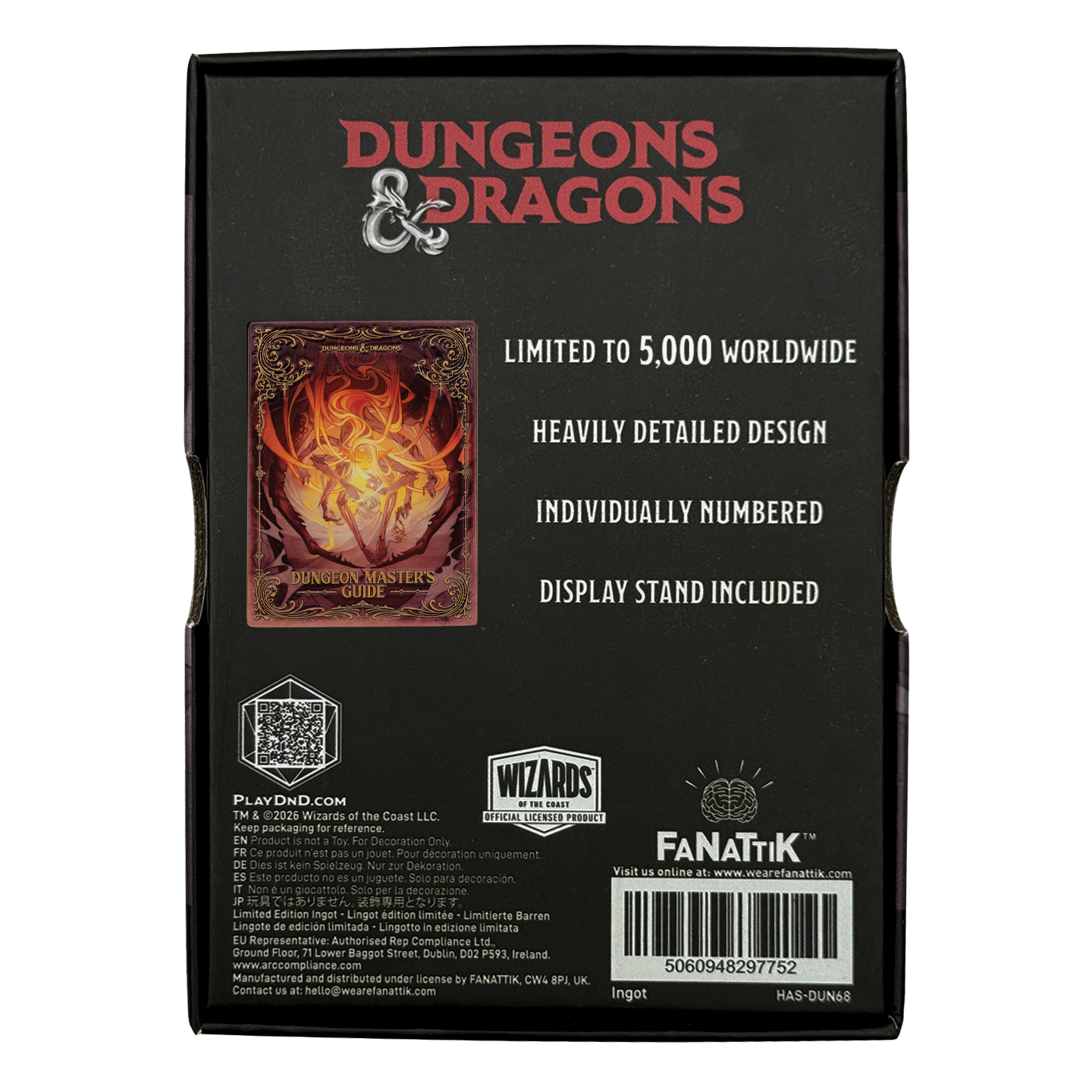 Fanattik Limited Edition Dungeons & Dragons - Dungeon Masters Guide Alternate Cover Ingot