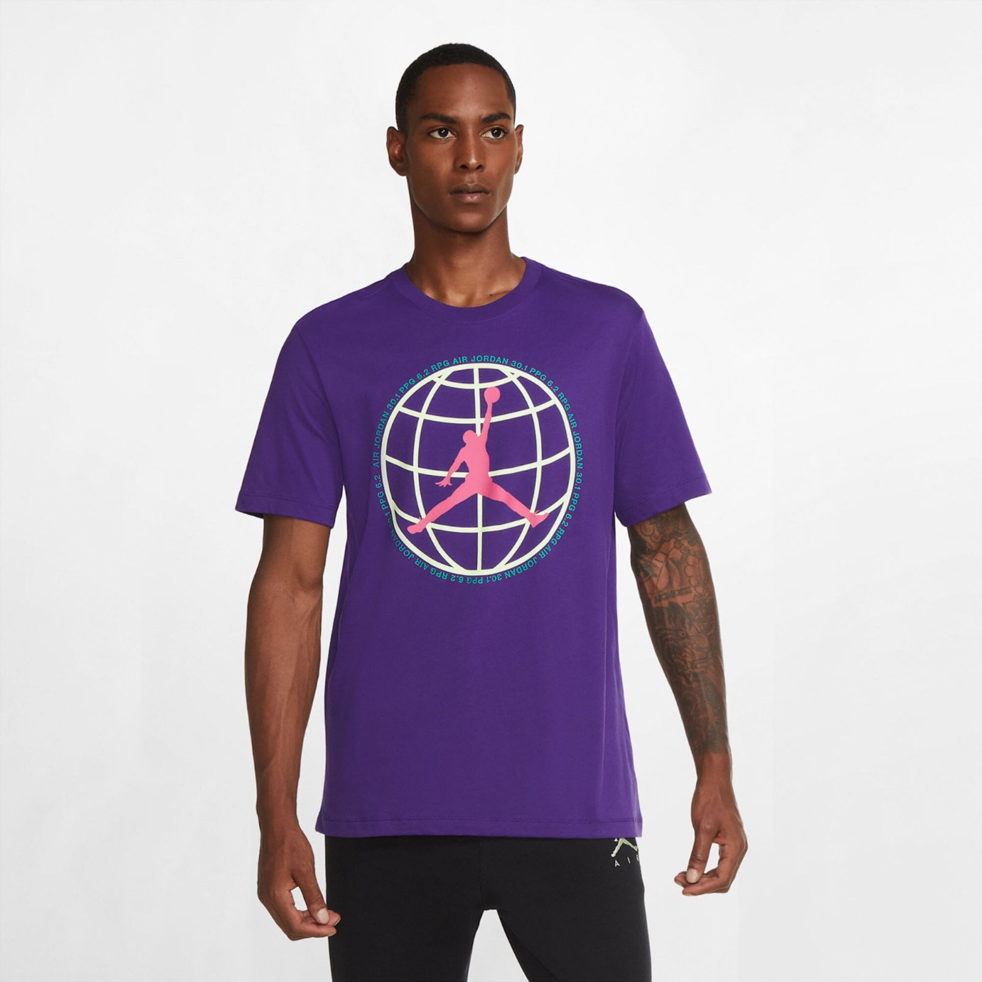 Men's Nike Mountainside JM Crew T-Shirt Purple/Multi Color CZ0400-547