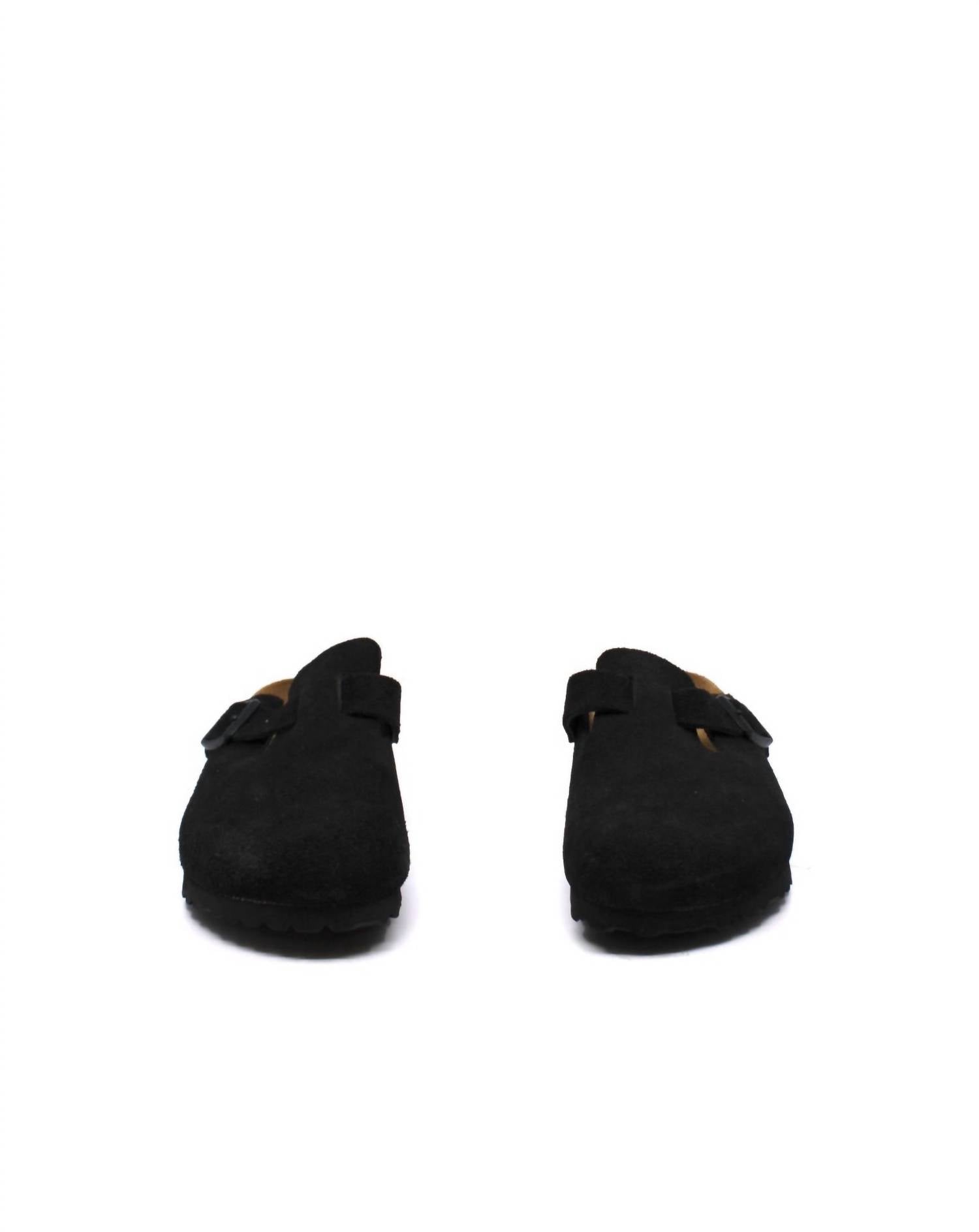 Boston Suede Soft Footbed Narrow In Black