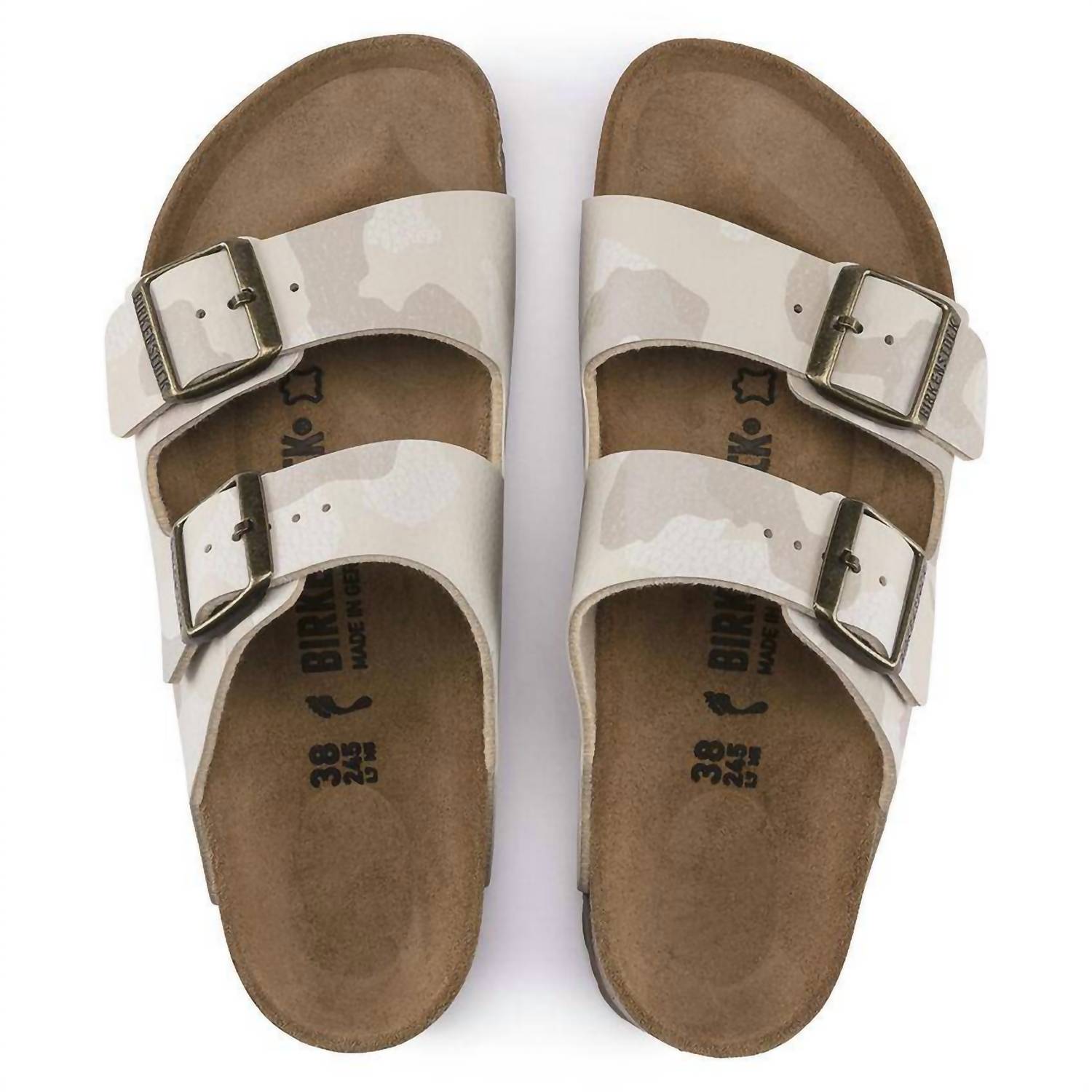 Women's Arizona Desert Soil Hard Footbed In Camo Sand Birko Flor