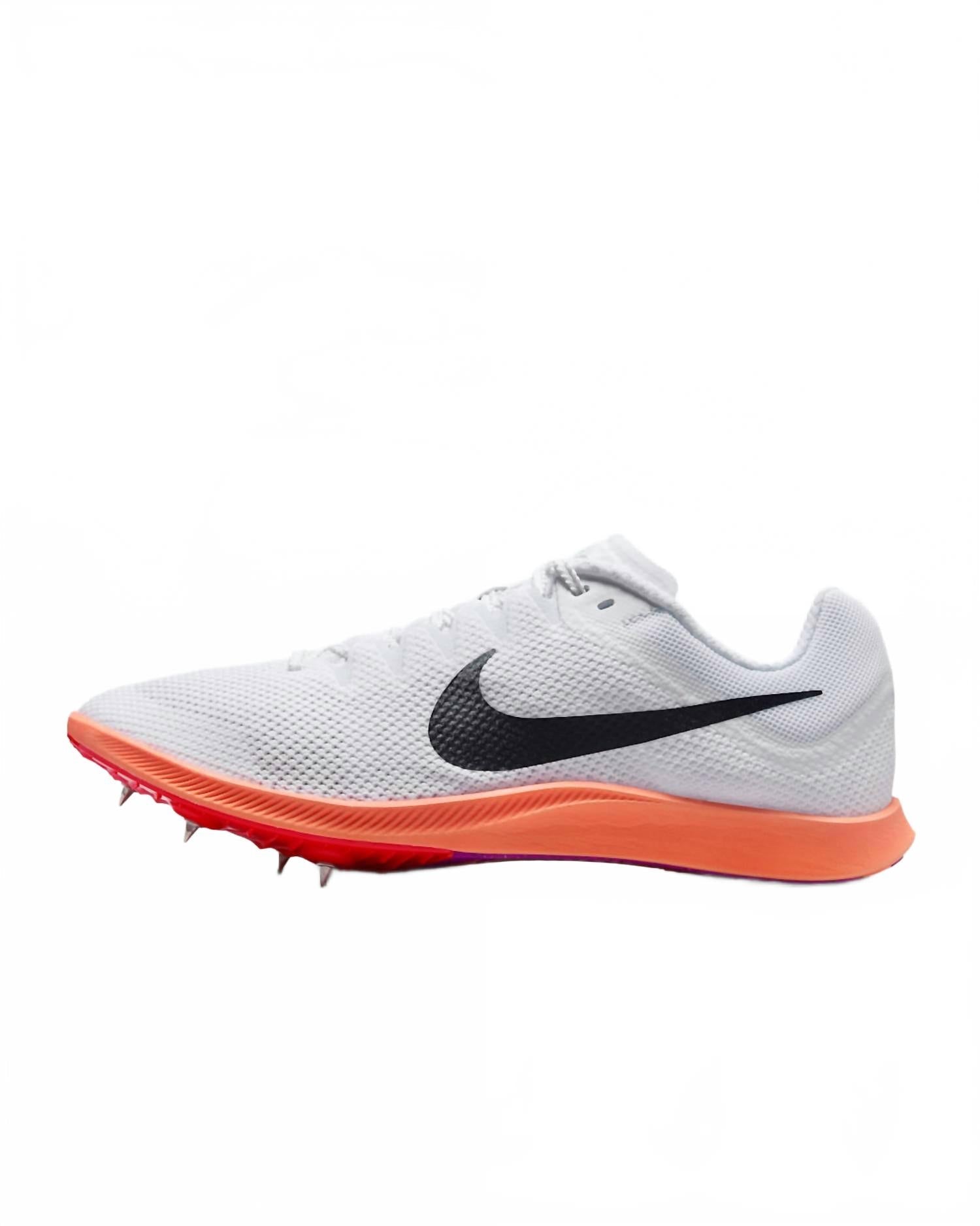Unisex Zoom Rival Distance Track Shoes In White/obsidian-Bright Crimson