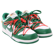 Nike x Off-White Dunk Low Sneakers in Pine Green Leather