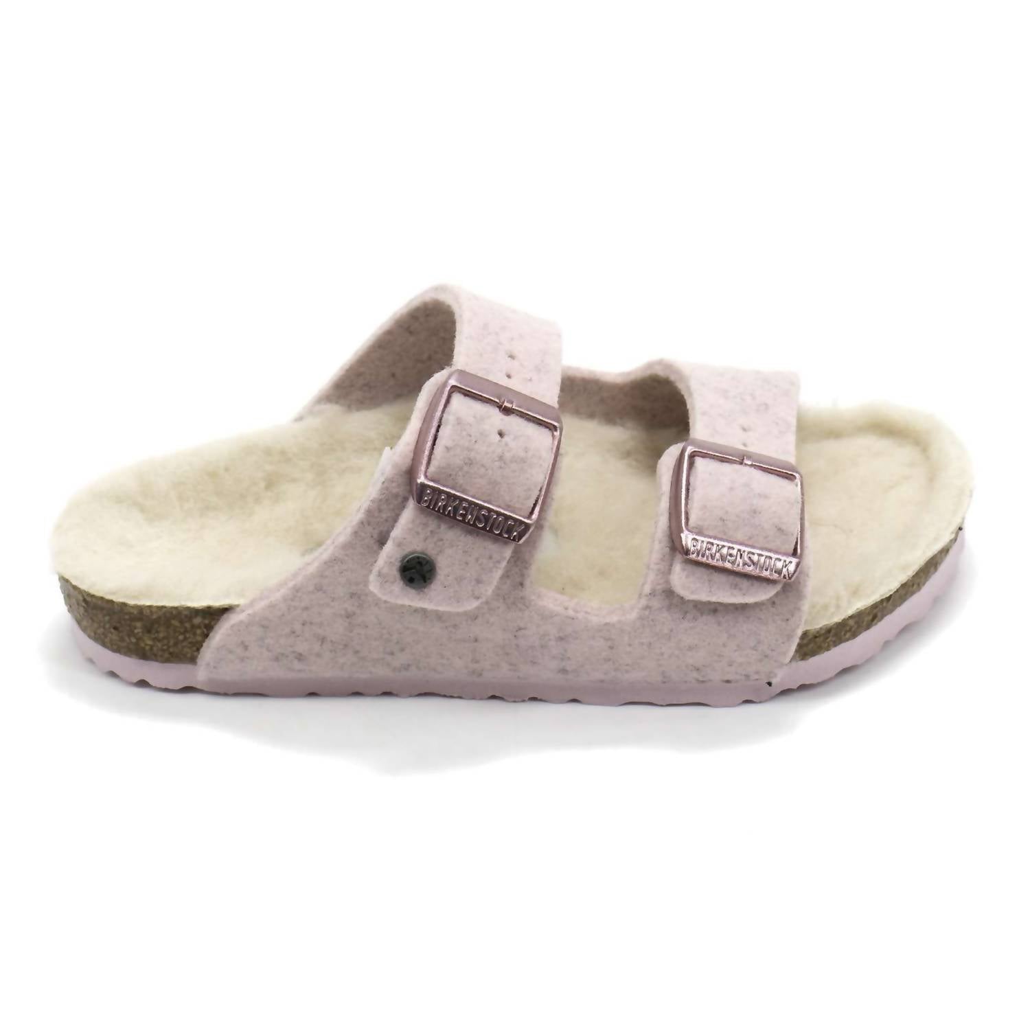 Girl's Arizona Rivet Wool Felt Sandals In Soft Pink