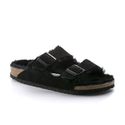 Unisex Arizona Fur Shearling Sandal In Black