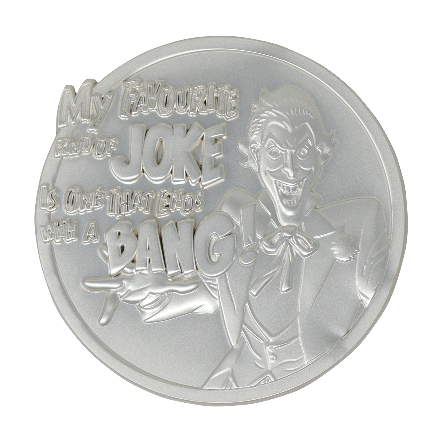 Fanattik DC Comics The Joker Limited Edition .999 Silver Plated Medallion