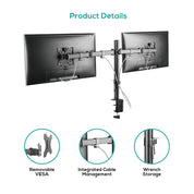 Activiva ErgoLife 13"-32" Dual Monitor Screen Double Joint Monitor Arm